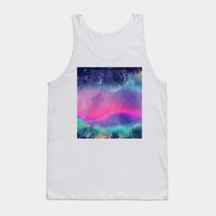 Tie Dye Watercolor Abstract Pattern Tank Top